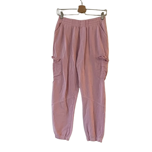 PJ Salvage Bella's Ball Banded Pants Womens Size XS Pink Fleece Cargo Pocket - Picture 3 of 9